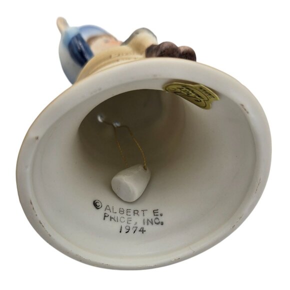 Albert E. Price 1974 Patriotic Boy & Girl Ceramic Bell Figurines Japan - Picture 5 of 12